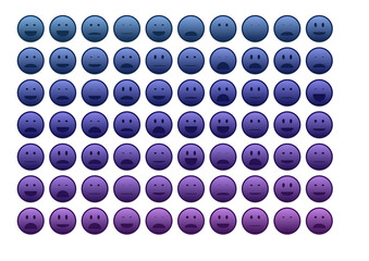 set of colourful emojis