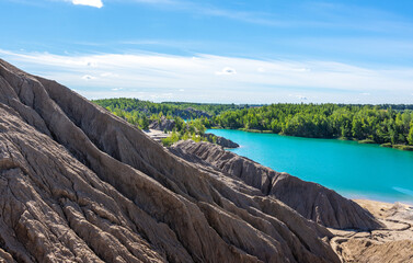 picturesque blue lakes in the Tula region