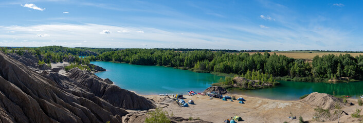 picturesque blue lakes in the Tula region