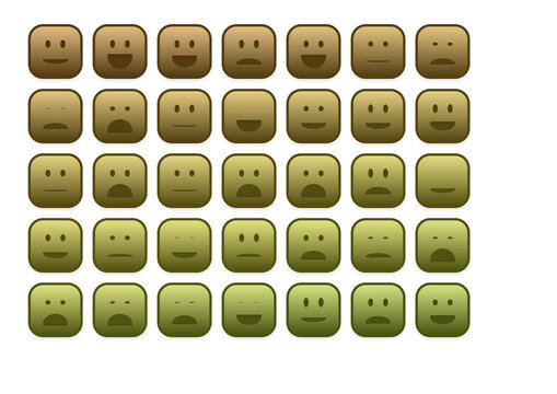 set of colourful emojis