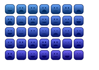 set of colourful emojis