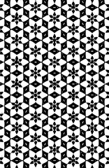 Seamless geometric shapes repeated grid pattern design vector element in black color 