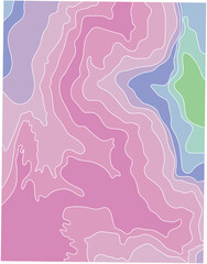 Abstract background of wavy embossed lines. The beauty of natural relief lines in multi-colored horizontals. Wavy pattern of stripes of different thicknesses. Intricate unusual kaleidoscope patterns. 