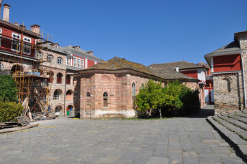 Fototapeta na wymiar The Monastery of Vatopedi is a monastery built on Mount Athos 