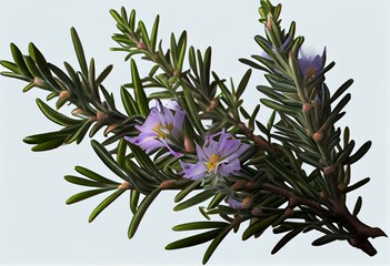 Obraz na płótnie Canvas PNG of isolated bundle of Rosmarinus officinalis, commonly known as rosemary. Generative AI