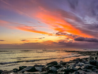 The sunset at a beach in Tenerife is a breathtaking sight to behold