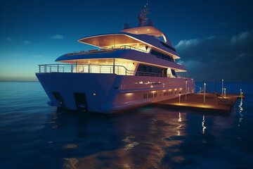 Fototapeta na wymiar giant cruise ship in the open sea created using generative Al tools