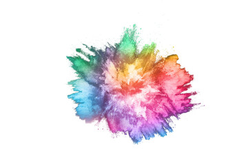Colorful powder explosion. abstract powder splatted background. 