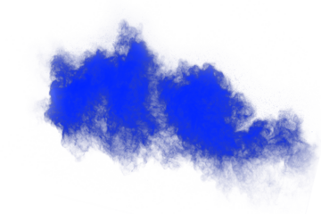 Blue color powder explosion