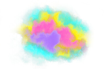 Colorful powder explosion. abstract powder splatted background. 