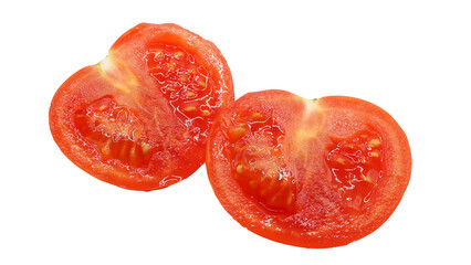 Tomatoes. Tomatoe sliced in a half.