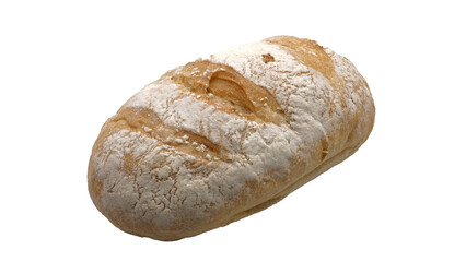 Bread loaf without background. Whole bread loaf.