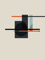 Constructivism Bauhaus inspired poster background layout
