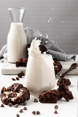 milk and chocolate