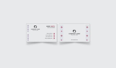 Double Sided Minimal Abstract modern design template, and clean business card , vector illustration.	
