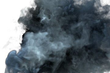 Smoke clouds on a transparent background