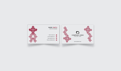  Double Sided Minimal Abstract modern design template, and clean business card , vector illustration.	
