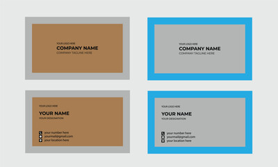 Simple flat victor Business Card Design