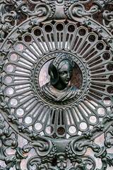 Vintage metallic floral fence