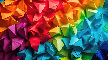 Colorful origami wallpaper