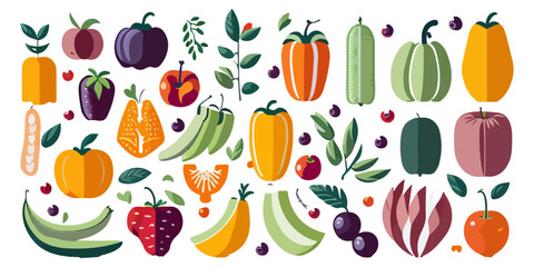 Fruity Doodles and Sketches Vector Bundle