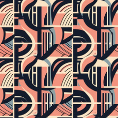 vector modern and constructivism inspired pattern tile texture