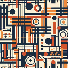 vector modern and constructivism inspired pattern tile texture