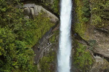 Foto op Canvas Waterfall Pailon del Diablo on Rio Verde at Banos, Tungurahua Province, Ecuador, South America  © kstipek