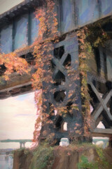 old bridge over the river