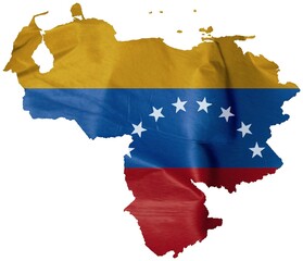 Drapeau/carte du Venezuela