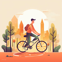 Illustration of a Person Cycling
Generative AI