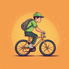 Illustration of a Person Cycling
Generative AI