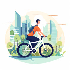 Illustration of a Person Cycling
Generative AI