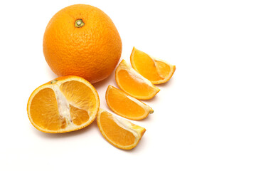 Hassaku oranges isolated on a white background.