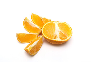 Hassaku oranges isolated on a white background.