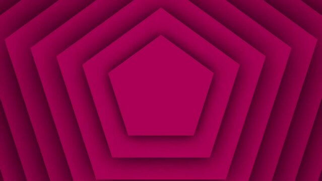 An accordion animation of the Pentagon geometric shape