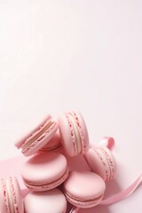Macaroons sweet dessert. Generative AI