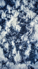 Frozen lake aerial footage