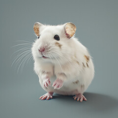 Hamster Isolated on blue background Generative AI