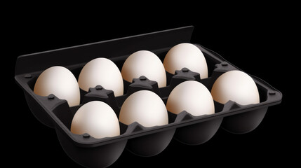 eggs in carton, carton with white eggs