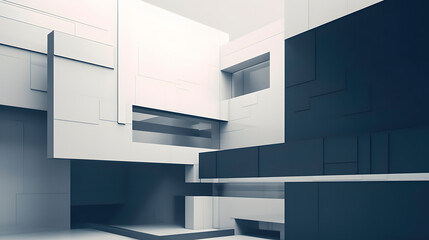 Abstarct architecture concept background. Minimalistic wallpaper.