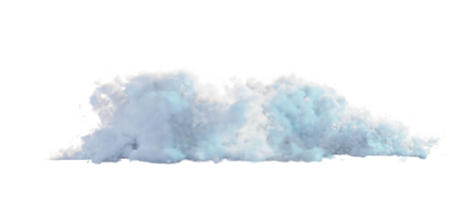 Big fluffy cloud. Realistic cumulus cloud, 3d render. Transparent background, PNG file