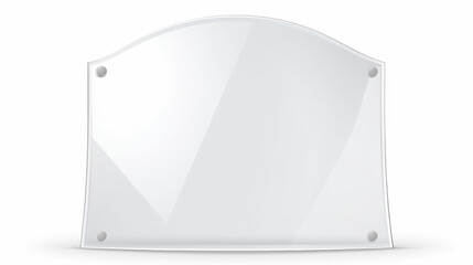 Ground glass shield with white background, generative ai