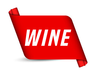 Colorful vector flat design banner wine. This sign is well adapted for web design.