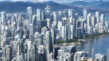 Fototapeta na wymiar Stunning View of Downtown Vancouver Skyline