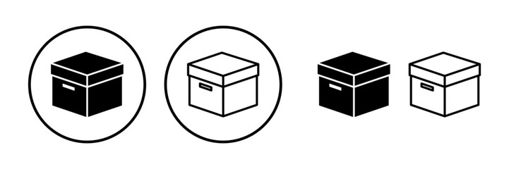 Box icon vector. Box sign. delivery package. parcel box.