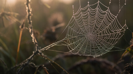 Spider web in the morning