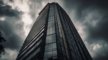 Skyscraper office building. Created using generative AI.