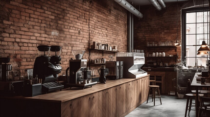 Coffee house, Tearoom. Created using generative AI.