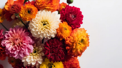 Bouquet of colorful flowers. Created using generative AI.